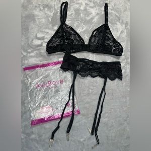 Beautiful black lace lingerie set